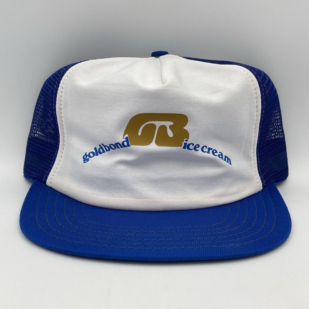 Vintage Gold Bond Ice Cream Hulk Hogan Snapback Hat Trucker Cap Rare USA Made